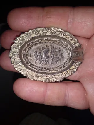 Cenicero antiguo plata vintage España