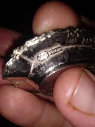 Cenicero antiguo plata vintage España