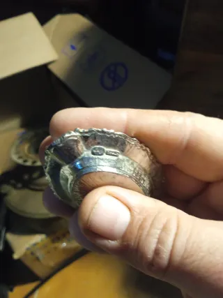 Cenicero antiguo plata vintage España