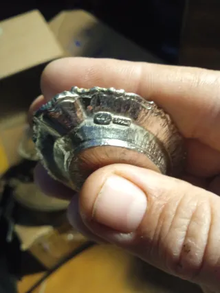 Cenicero antiguo plata vintage España