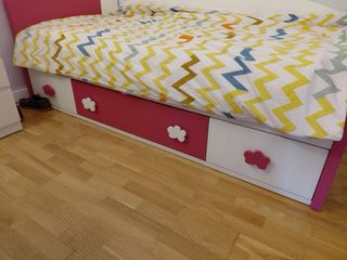Cama infantil madera con cajones