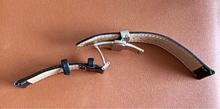 Correa de reloj de cuero con cierre desplegable