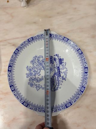 Platos postre Pontesa porcelana azul