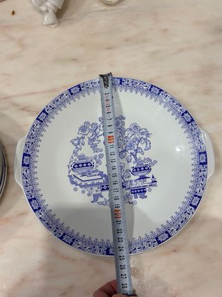 Platos postre Pontesa porcelana azul