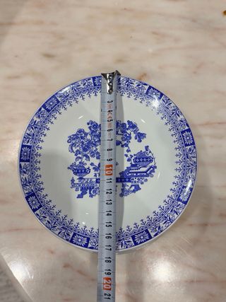 Platos postre Pontesa porcelana azul