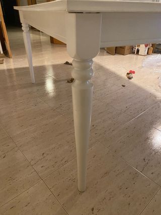 Mesa comedor extensible blanca