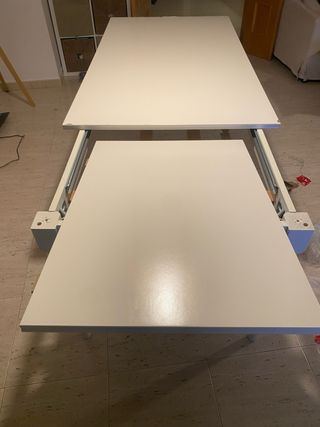 Mesa comedor extensible blanca