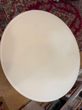 Mesa redonda cristal 90cm metal