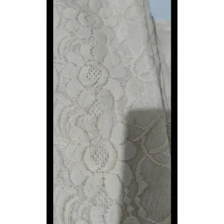 Coppia Tende vintage Beige Ricamo Fiori