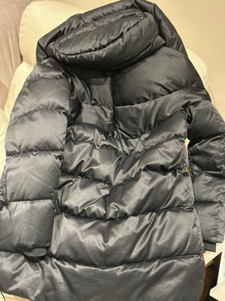 Abrigo Zara Negro Plumas