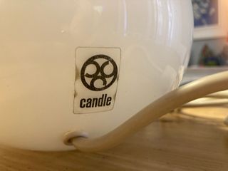 Lampada Daruma in vetro bianco