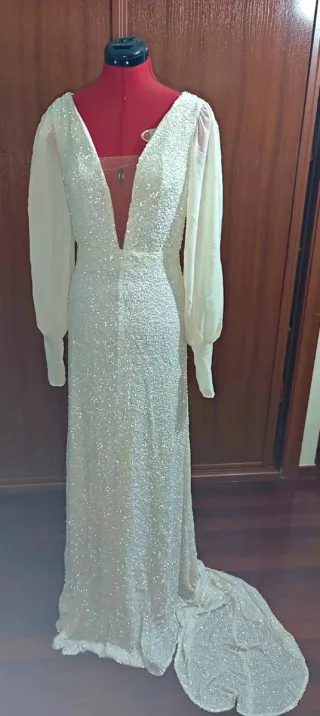 Vestido Novia Hecho a Mano Blanco