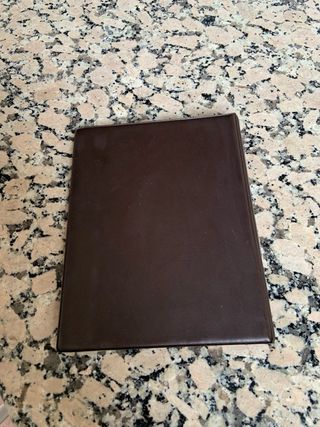 Agenda de telefono de piel sintética marrón