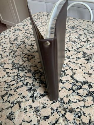 Agenda de telefono de piel sintética marrón