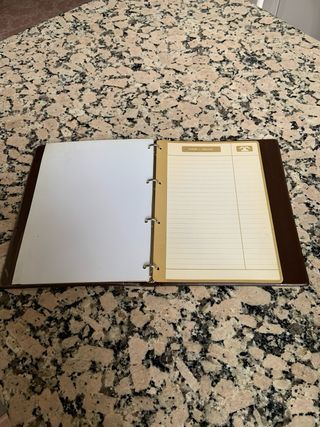 Agenda de telefono de piel sintética marrón