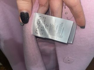 Cappotto Motivi rosa pastello lana rifinito a mano