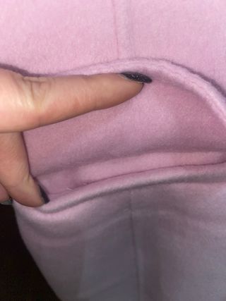 Cappotto Motivi rosa pastello lana rifinito a mano