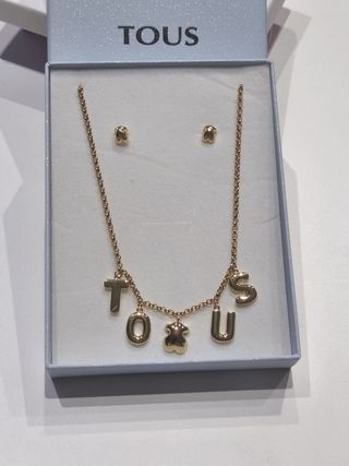 Conjunto Tous Collar y Pendientes Oro