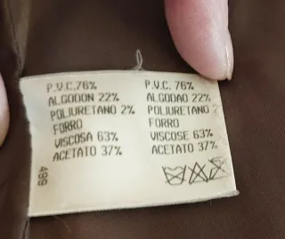 Chaqueta marrón Cortefiel muy estilosa.Efecto piel