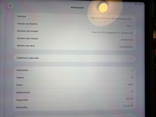 iPad Pro 12.9 5ª Gen 256GB Plata