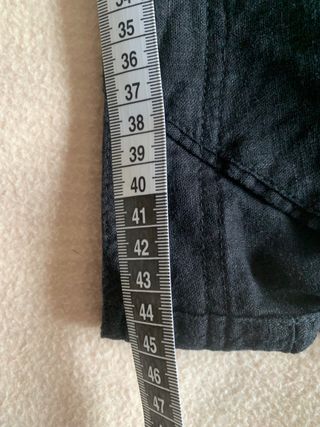 Pantalón mujer lino negro pirata