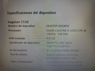 Portátil Dell Inspiron 5558 Negro