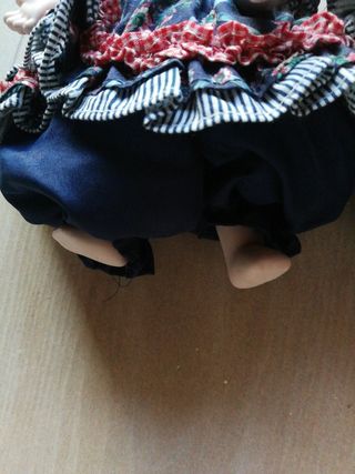 2 bambole ceramica collezione rosso blu Bonecas