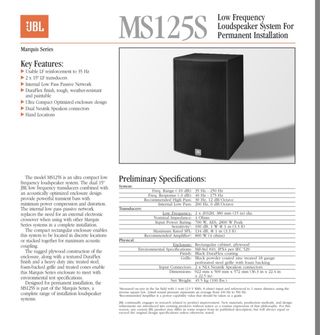 Subgrave JBL MS125s
