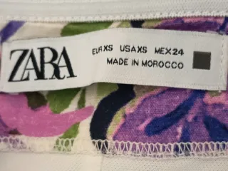 Vestido corto estampado mujer Zara- Talla XS