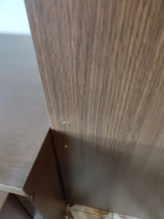 Mueble de comedor madera y cristal