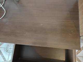 Mueble de comedor madera y cristal