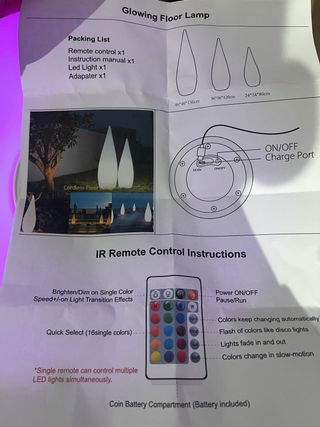 Lámpara LED moderna.