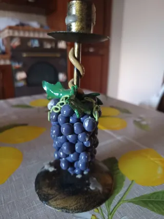 Portacandele metallo uva decorativa