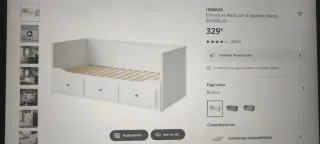 Cama nido Ikea con 3 cajones