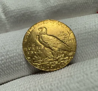 Moneda Oro 2.5 Dólares India