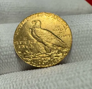 Moneda Oro 2.5 Dólares India
