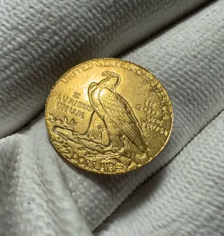Moneda Oro 2.5 Dólares India