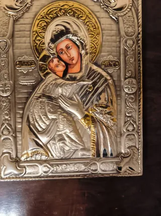 Icono Religioso de la Virgen con Niño