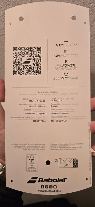 Raqueta Babolat Pure Drive 270gr