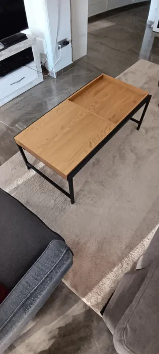 Mesa de centro madera y metal