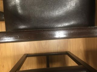 Sillas de confidente de polipiel y madera