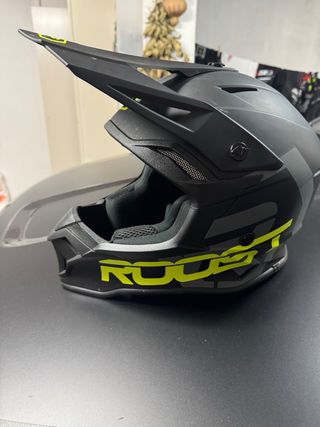 Casco Moto Enduro Negro y Amarillo