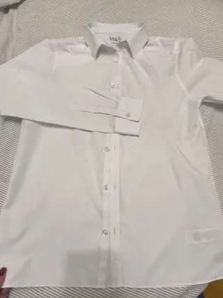 Camisa niño M&S blanca, talla 13/14 años