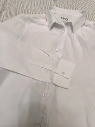 Camisa niño M&S blanca, talla 13/14 años