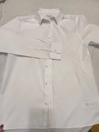 Camisa niño M&S blanca, talla 13/14 años