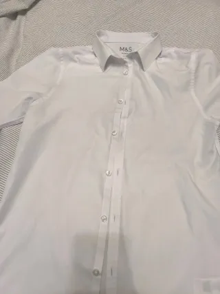 Camisa niño M&S blanca, talla 13/14 años