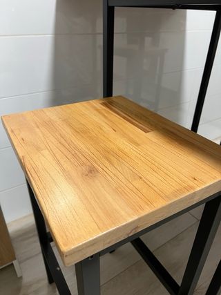 Mesa alta madera y metal