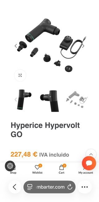 Pistola de masaje Hypervolt GO – como nueva