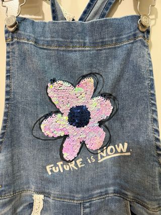 Salopette Desigual in jeans con fiori