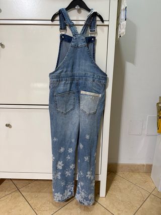 Salopette Desigual in jeans con fiori